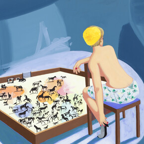 David Humphrey, Paddock, 2014, Acrylic on canvas, 60 x 72 inches, 152.4 x 182.9 cm