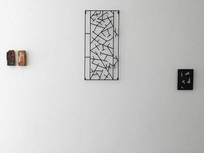 Frank Maier, 999666, 2013, nettle mounted on wood, acrylic, framelath, painted wood, string