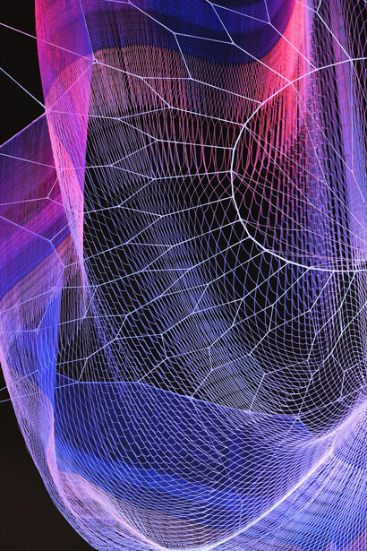 Janet Echelman, 1.8 Renwick, exhibition view. Courtesy of SAAM
