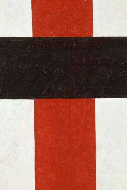 "Cruz suprematista hierática", óleo sobre lienzo, Kazimir Malevich, 1920
