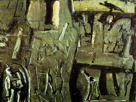 Mario Sironi, "Debout les morts", dettaglio,  1958