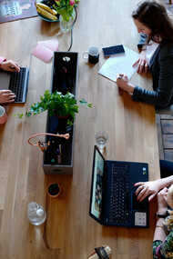 Businesswomen working in a shared space. Good entrepreneurs turn ideas into value, obstacles into lessons, and vision into reality