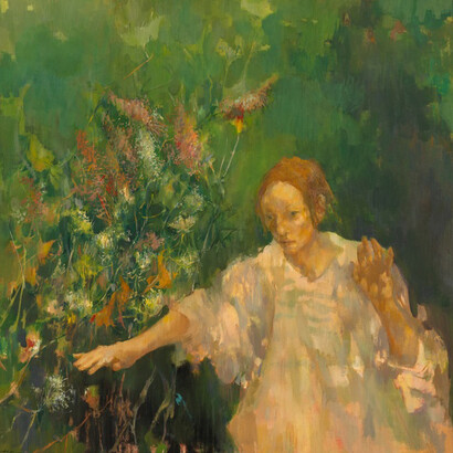 Gerald Wartofsky, Karin's garden III: Andacht (detail), 1991. Courtesy of James Fuentes 