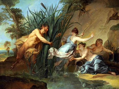 Jean François de Troy; Pan y Siringa, 1723 (detalle)