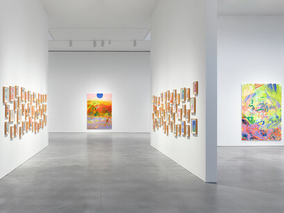 Jadé Fadojutimi, Dwelve. A goosebump in memory, exhibition view. Courtesy of Gagosian