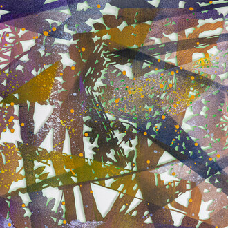 Chris Natrop, Ultraviolet wood land, 2024. Courtesy of Nancy Toomey Fine Art