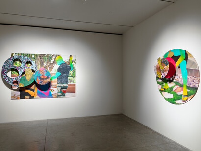 Patrick Quarm, Phantoms in familiar terrains, exhibition view. Courtesy of Albertz Benda Gallery
