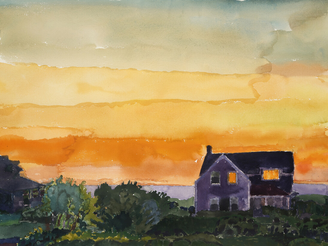 Graham Nickson, Sun Within the House IV, 2014, Watercolor on paper, 22 x 30 inches