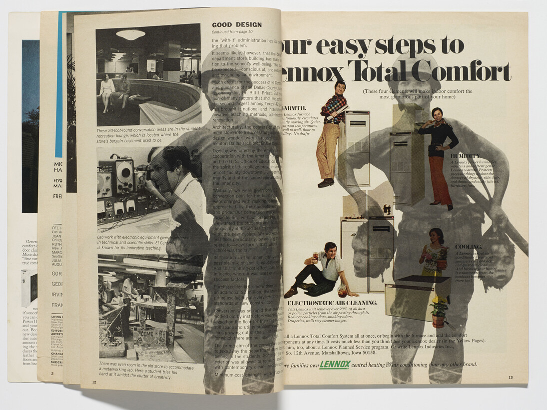 Robert Heinecken. Periodical #5. 1971. Offset lithography on found magazine , 12 1/4 × 9" (31.1 × 22.9 cm). Collection Philip Aarons, New York. © 2013 The Robert Heinecken Trust    