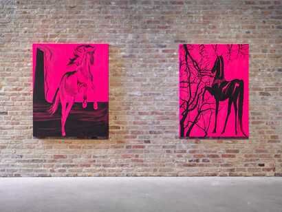 Sihan Chen, Blue is a gaze, ausstellungsansicht. Mit freundlicher genehmigung der König Galerie