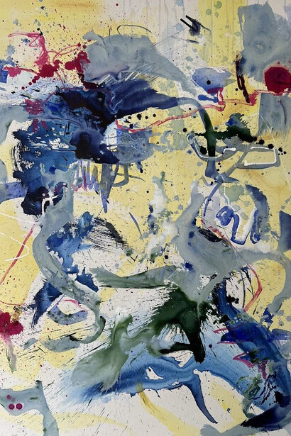 Alicia Viebrock, Carinocherry (detail), 2023. Acrylic, ink on canvas, 150 x 120 cm. Courtesy of Piero Atchugarry Gallery