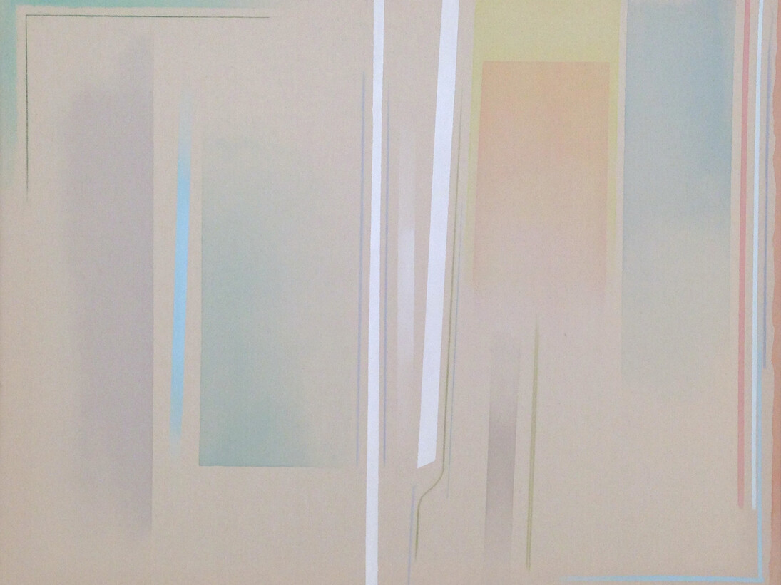 Riccardo Guarneri, Il giallo si fonde nell'arancio, 2014, 95 x 120 cm