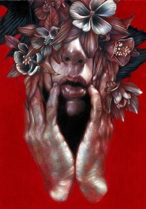 Marco Mazzoni, The Last Day I Was happy, 2014 colored pencils on paper, cm 30x21