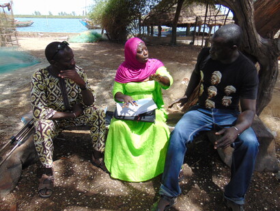 Habitantes de la isla de Niodior, Senegal