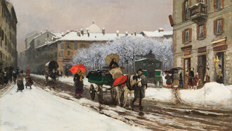 Mosè Bianchi, La prima neve, 1890