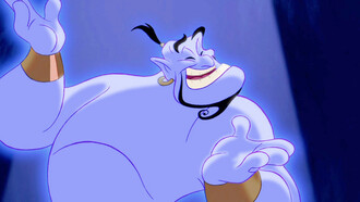 Il Genio della lampada in Aladdin, cartone animato disney, 1992