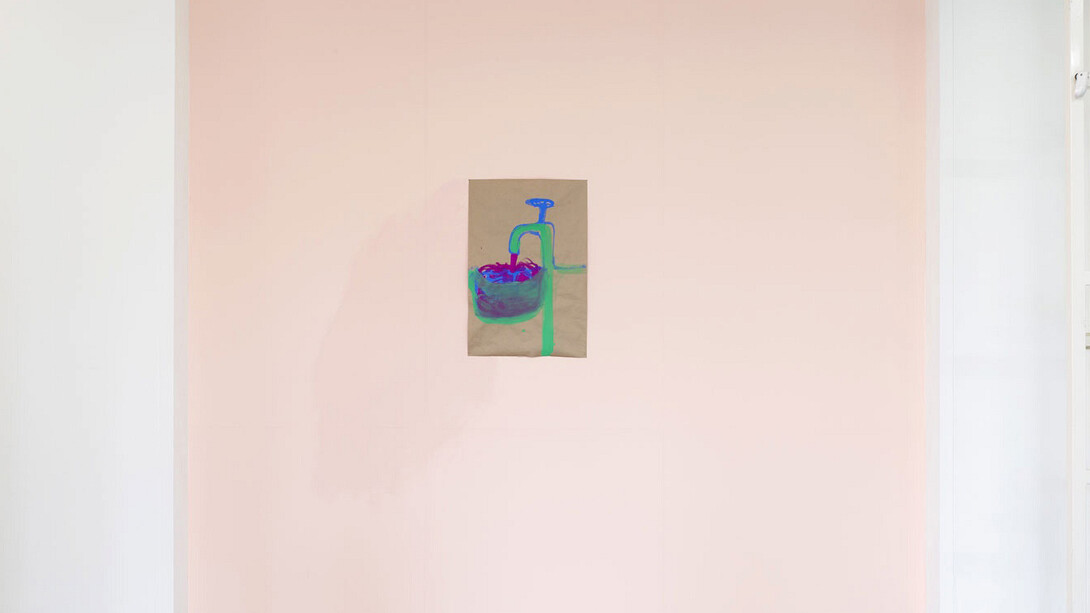 Rosalind Nashashibi, Fountain, 2018, pigment on paper, courtesy of the artist, Witte de With Center for Contemporary Art, 2018, photo by Kristien Daem.
