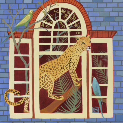 Melissa Launay, The Glass House, oil on board, 22 x 22 cm