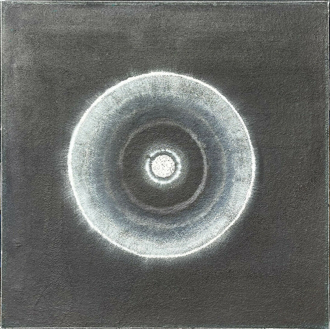 Laura Manuel, Nova, Acrylic and Sand on Canvas 24 x 24”/2024
