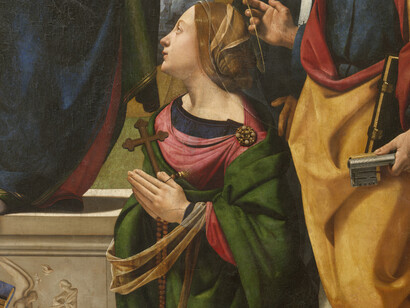 Piero Di Cosimo, Incarnazione di Cristo, particolare, Santa Margherita
