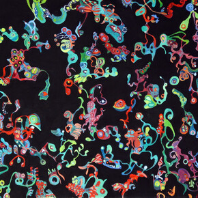 Callie Hirsch, Submergence XII, 2023, acrylic on canvas, 16"x20". Courtesy of Kate Oh Gallery