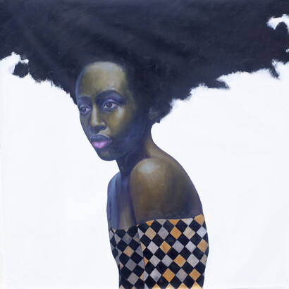 Oluwole Omofemi, ‘Root I’, Oil and acrylic on canvas, 121 x 121 cm, 2019. Courtesy Signature African Art