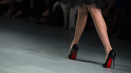 Christian Louboutin shoes on catwalk