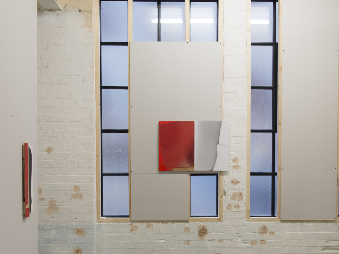 Ian McKeever, Against Architecture 21, 2013, 35 X 21cm, acrylic and oil on canvas on wood /silver gelatine photograph mounted on wood. Image courtesy of the artist and Matt's Gallery, London.