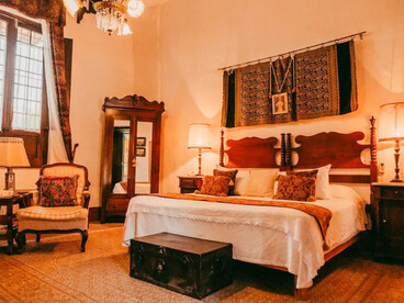 Warm, rustic bedrooms with a strong sense of traditional Mexican comfort