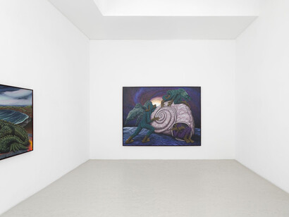 Drew Dodge, Rainbows, rituals, and ruins, exhibition view. Courtesy of Semiose Gallery