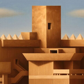 Renny Tait, Hayward Blue Sky, 2017, Oil on canvas, (c) Renny Tait, Courtesy of Flowers Gallery London and New York
  