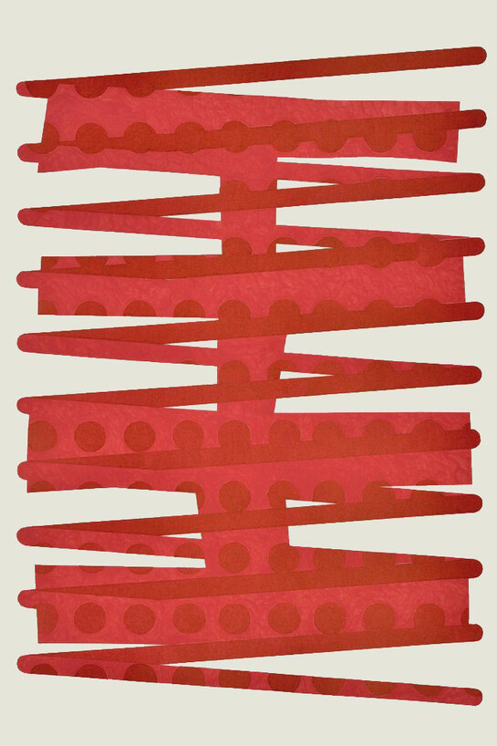 Bruno Castro Santos, Untiled( RED serie), Acrylic and gel pen on watercolor paper,  56 x76 cm