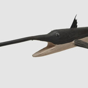 Mäṉa and bäru. The sea country of Guykuḏa Munuŋgurr, artwork in exhibition. Courtesy of the Australian National Maritime Museum