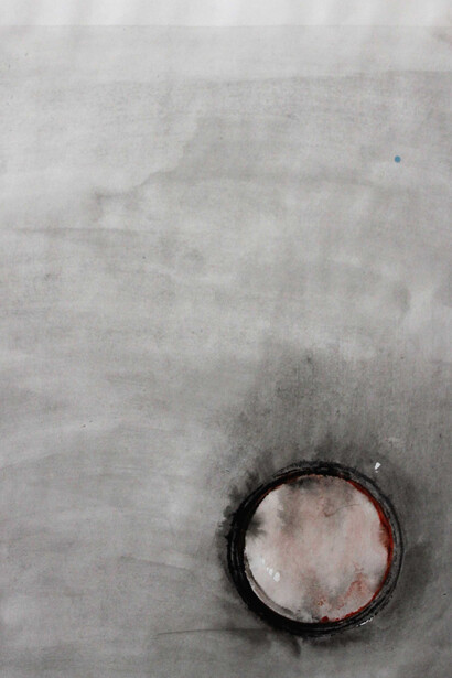 Matteo Messori, Antiforma, 2016, Acrilico su carta kraft, 48 cm x 33 cm 