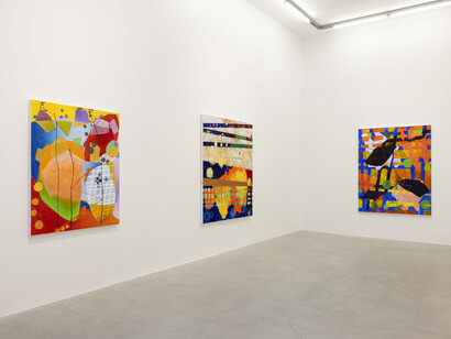 Cynthia Hawkins, Wander/wonder: maps necessary for a walk in 4D, exhibition view. Courtesy of kaufmann repetto