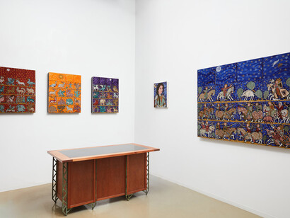 Sebastian Thomas, Painter's Pantheon, exhibition view. Courtesy of Zolla Lieberman 
