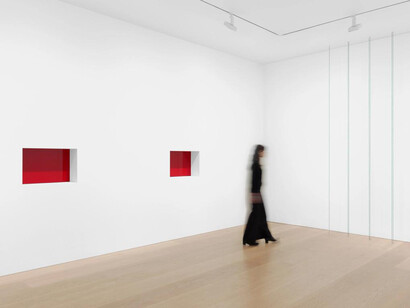 Flavin, Judd, McCracken, Ryman, Sandback, exhibition view. Courtesy of David Zwirner Gallery