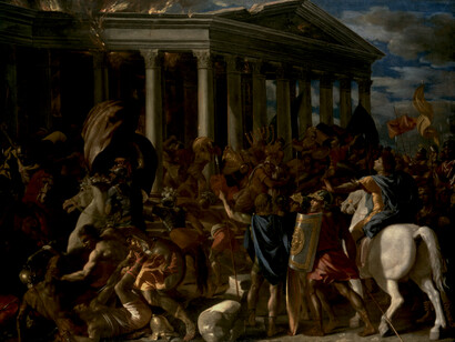 «La destrucción del templo de Jerusalén» (1637), Nicolas Poussin