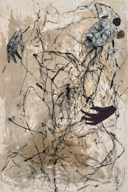 Nthabiseng Boledi Kekana, Umphahlo II (detail), 2026. Courtesy of David Krut Arts