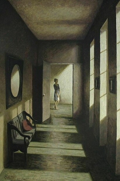 Marc Chalmé, Le Couloir, 53" x 38"