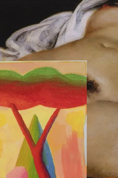 Jonathan Monk, Courbet x Salvo (detail), 2024. Courtesy of Massimo De Carlo