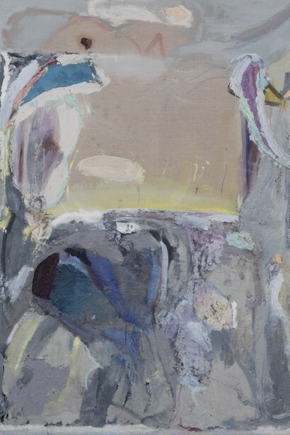 Aleana Egan, grey cinema screen (detail), 2026. Courtesy of Kerlin Gallery