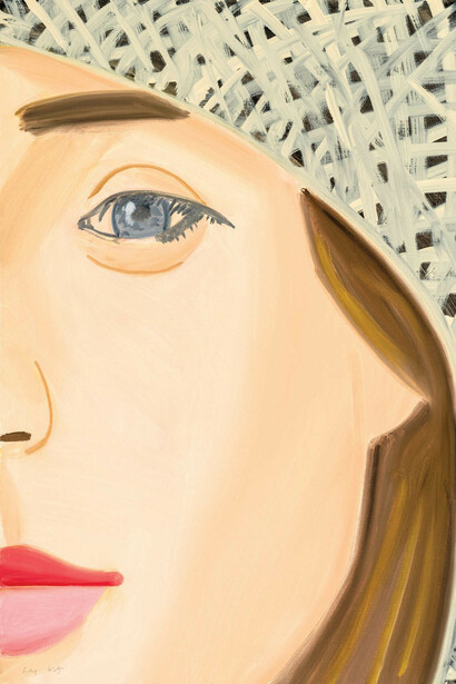 Alex Katz, Straw hat 1; edition 141/150, 2022. Courtesy of Sponder Gallery