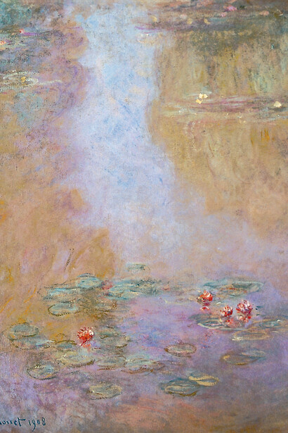 Claude Monet, Nymphéas, 1908. Huile sur toile, 92 × 90 cm. Collecion privée. 