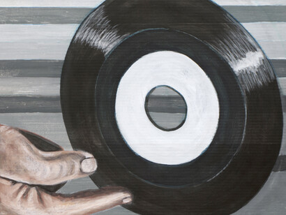 Records, gouache sur carton, 36 x 70 cm, 2014 