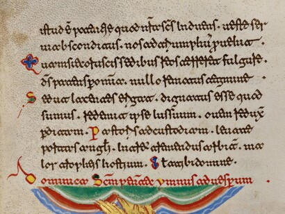 "La discesa dello Spirito Santo". Da un breviario del 1153, conservato presso il Getty Center, Los Angeles, USA