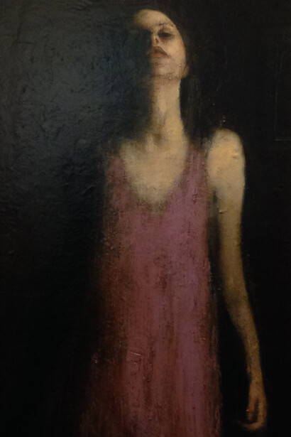 Mark Demsteader, Study For Ascending, Oil on board, 32” x 16”   