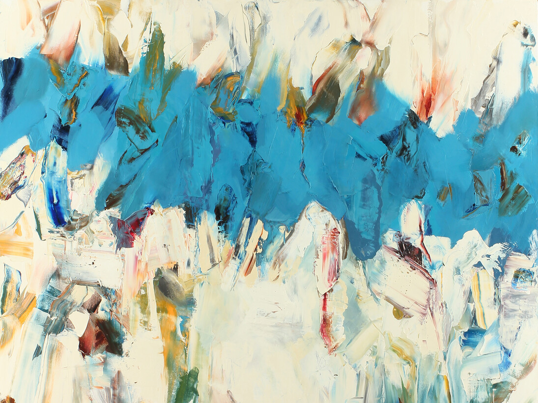 Blueband, 70x63 inches