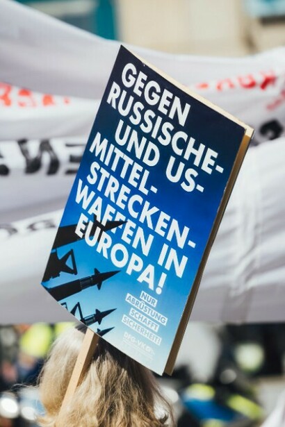 Easter March 2025 in Nuremberg, Germany — 'Never again war': Protesters voiced opposition to both Russian and U.S. weapons in Europe