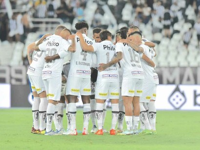 Time de futebol Santos em campo